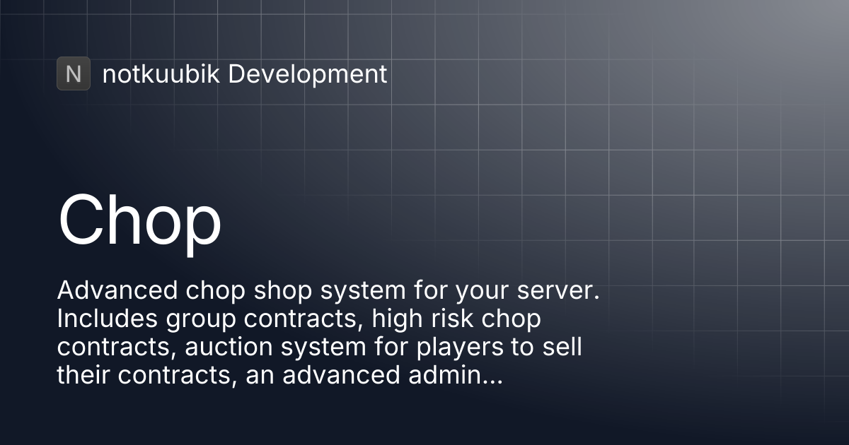 Chop | notkuubik Development
